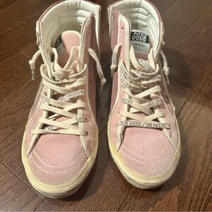 Golden Goose Pink High-Top Sneakers